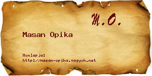 Masan Opika névjegykártya